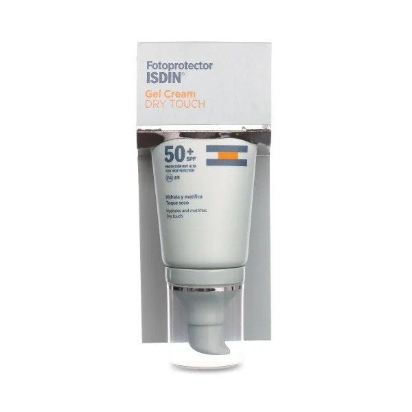 SET TRATAMIENTO FACIAL ISDIN DUO FOTOPROTECTOR GEL CREAM DRY TOUCH SPF 50+ 50 ML - Imagen 2
